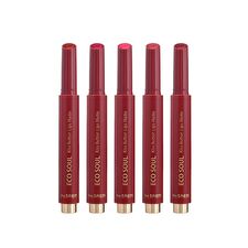 The Saem Eco Soul Kiss Button Lips Matte - 5 Colors - #03 Mauve Burgundy