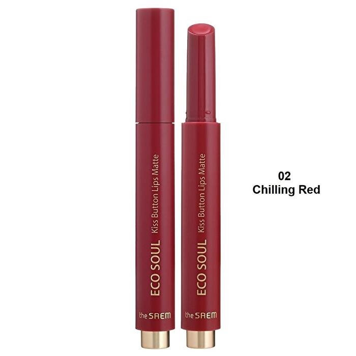 Eco Soul Kiss Button Lips Matte - 5 Colors - #05 Brick Red