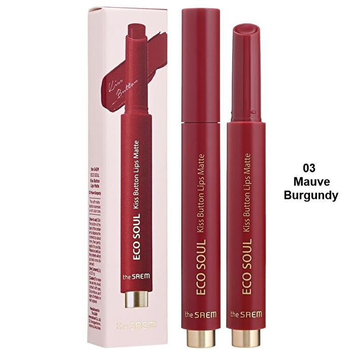 Eco Soul Kiss Button Lips Matte - 5 Colors - #05 Brick Red