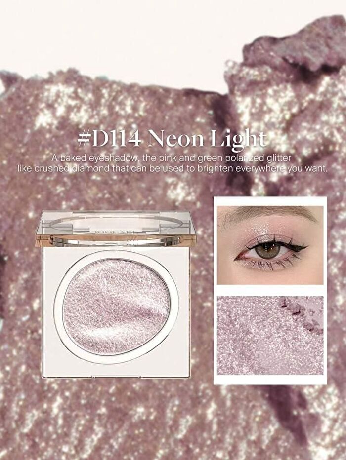Joocyee Glitter Eyeshadow Single - 5 Colors - #D114 Neon Lights