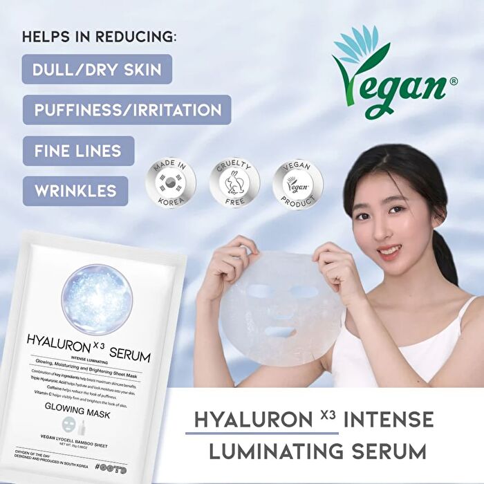 Ootd Hyaluron X3 Serum Glowing Mask Set - 25g x 10 sheets