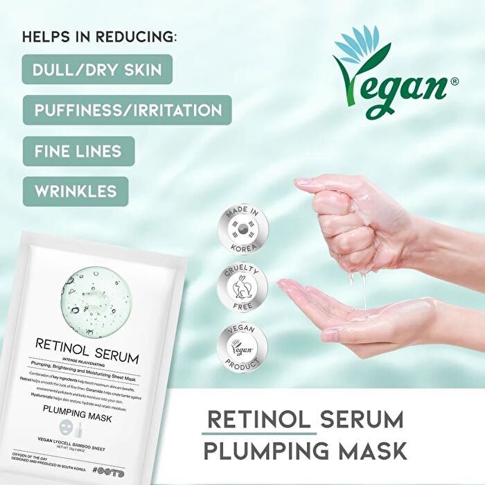 Ootd Retinol Serum Plumping Mask Set - 25g x 10 sheets