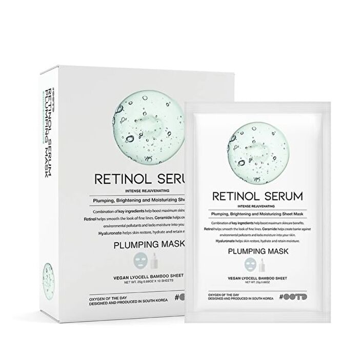 Ootd Retinol Serum Plumping Mask Set - 25g x 10 sheets