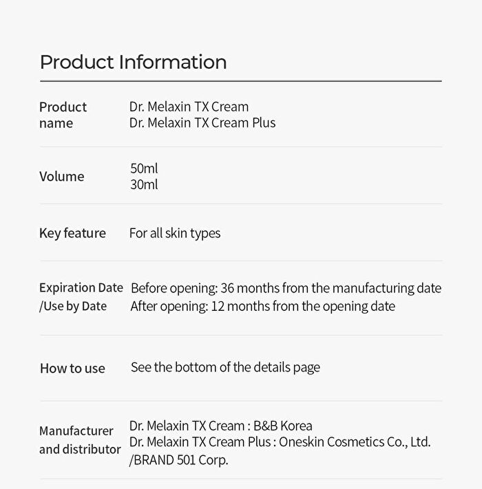 Dr.Melaxin TX Cream - 50ml