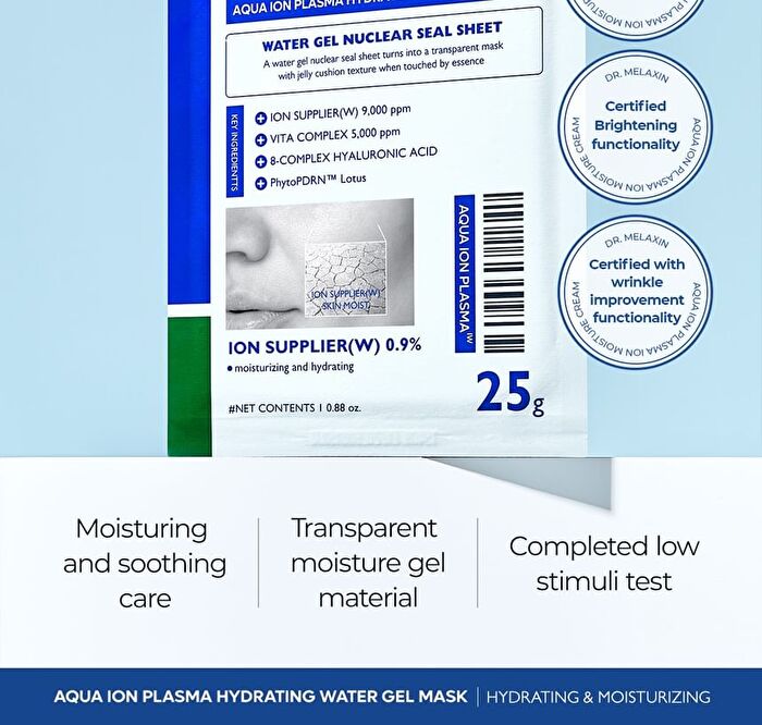 Aqua Ion Plasma Hydrating Water Gel Mask Set - 25g x 5 sheets