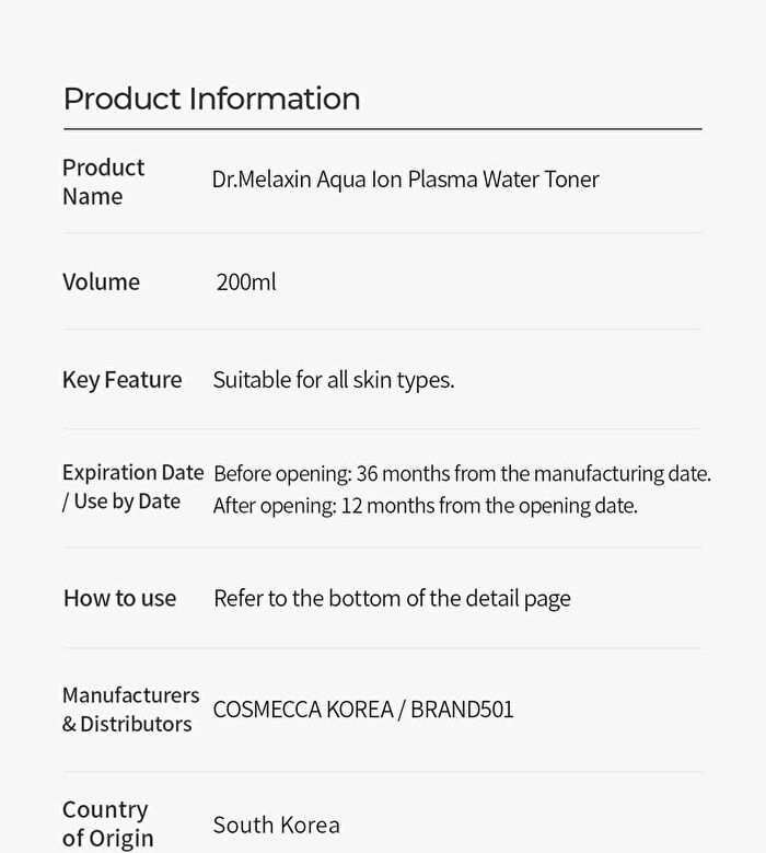 Aqua Ion Plasma Water Toner - 200ml