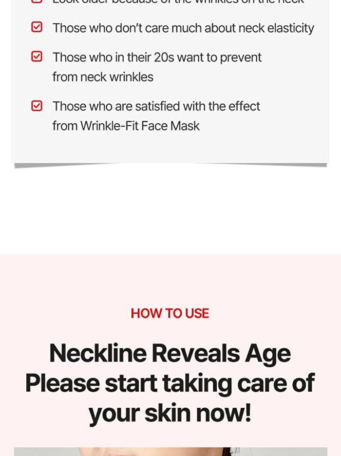 Wrinkle-Fit Neck Mask Set - 10g x 7 sheets
