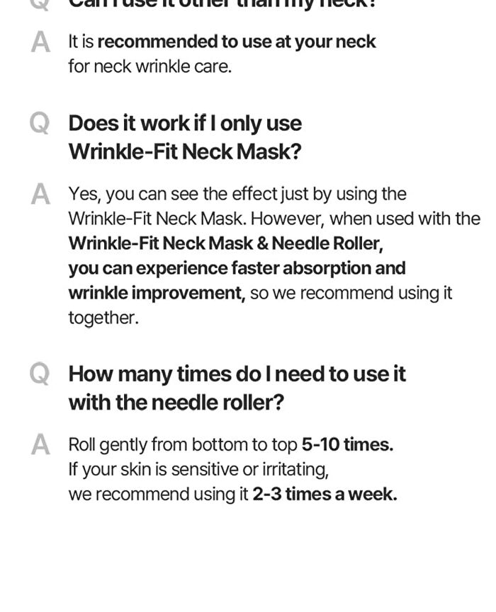 Wrinkle-Fit Neck Mask Set - 10g x 7 sheets