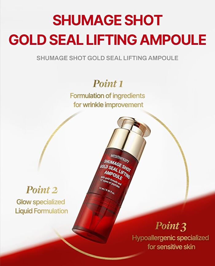 Shumage Shot Gold Seal Lifting Ampoule - 12ml