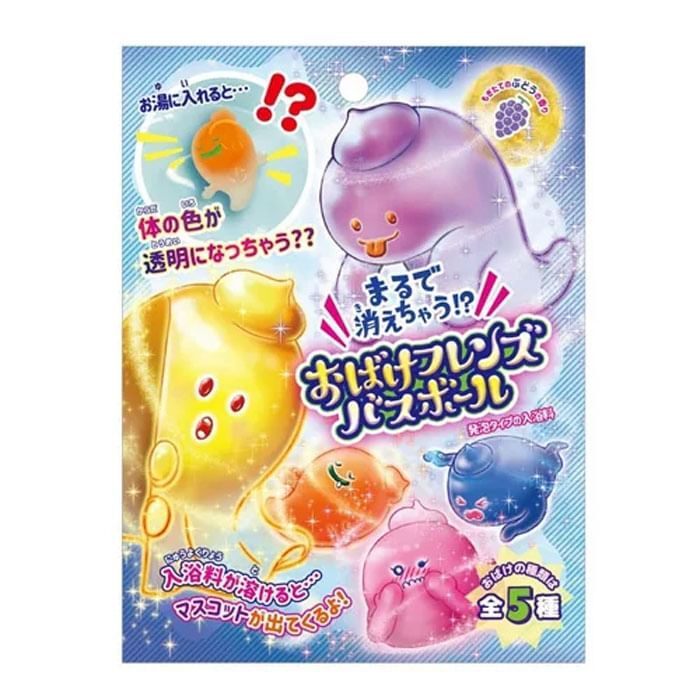 Manaburo Ghost Friends Grape Bath Ball - 65g - Random Style
