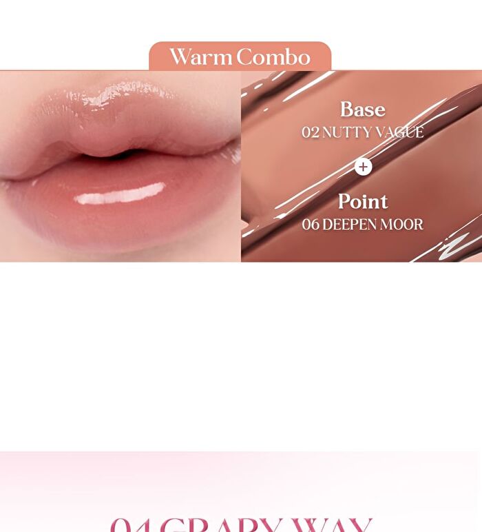 romand Glasting Color Gloss - 6 Colors - #01 Peony Ballet