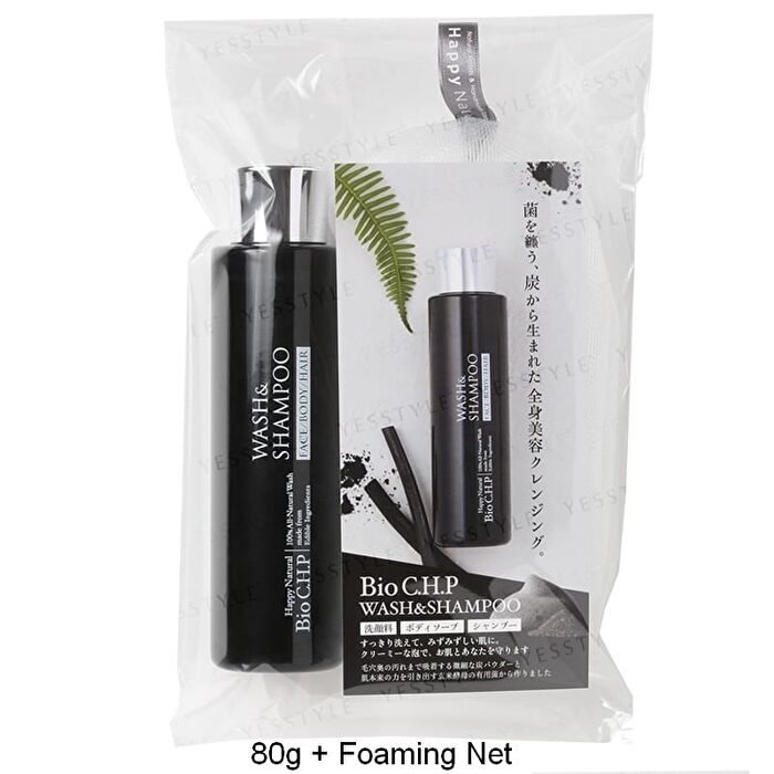 Bio C.H.P Wash & Shampoo - 80g + Foaming Net