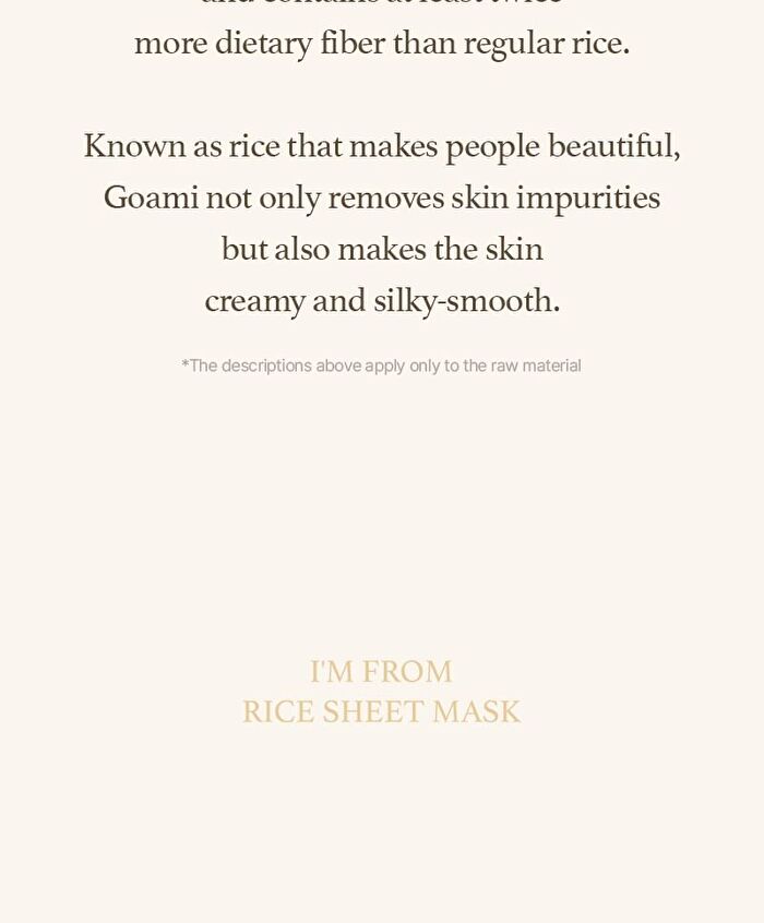 I\'m from Rice Sheet Mask - 20ml x 1 sheet