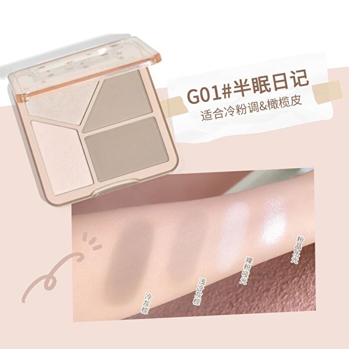 Gogo Tales Highlight Contouring Palette - 3 Colors - #G03 Autumn- 13.5g