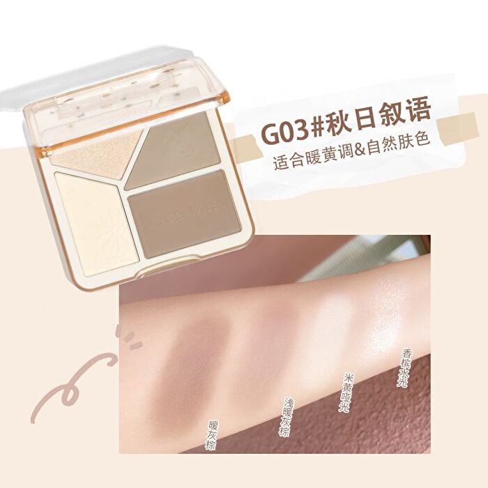 Gogo Tales Highlight Contouring Palette - 3 Colors - #G03 Autumn- 13.5g