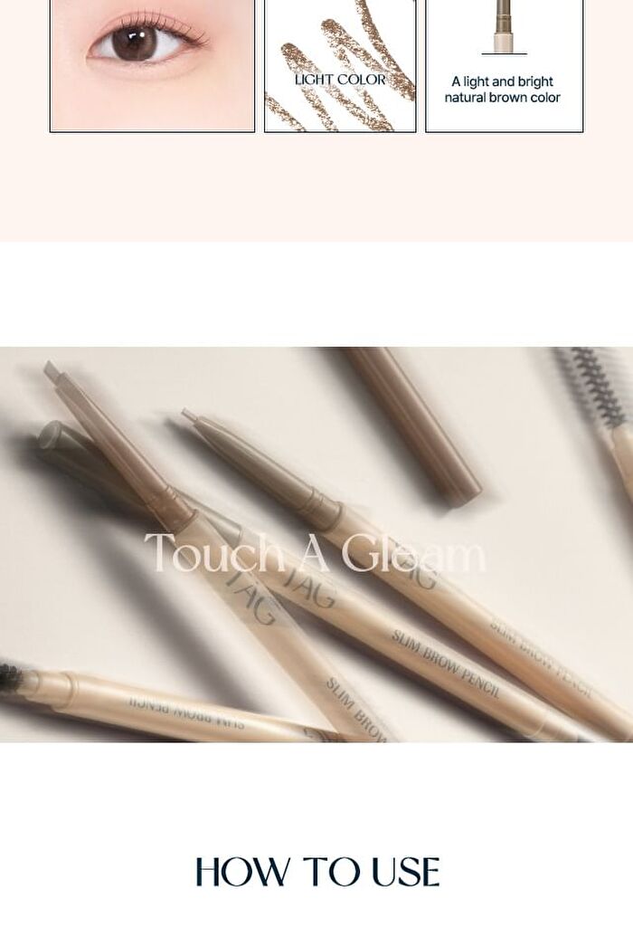 too cool for school TAG Slim Brow Pencil - 3 Colors - #01 Dark Brown