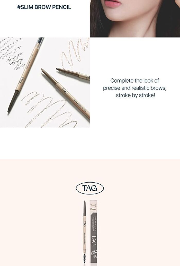 too cool for school TAG Slim Brow Pencil - 3 Colors - #02 Ash Brown