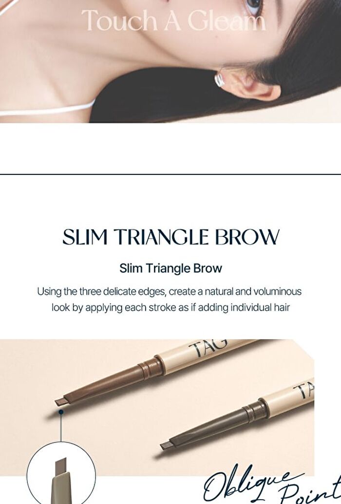 too cool for school TAG Slim Brow Pencil - 3 Colors - #02 Ash Brown