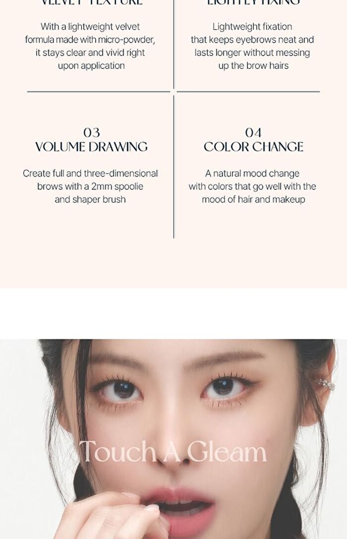 too cool for school TAG Air Fixing Brow Cara - 2 Colors - #01 Dark Brown