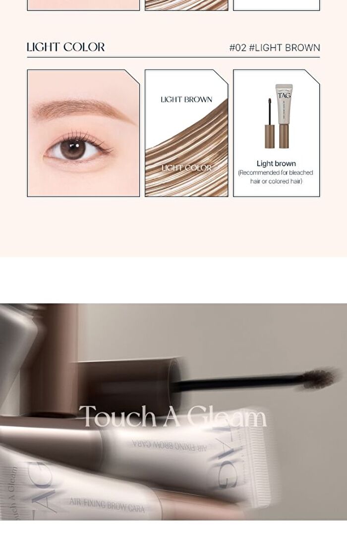 too cool for school TAG Air Fixing Brow Cara - 2 Colors - #01 Dark Brown