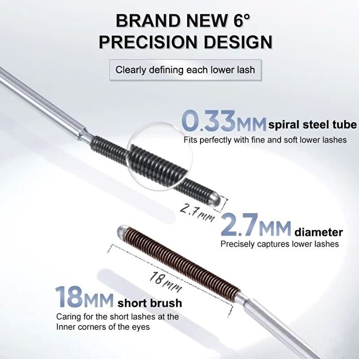 3D Curling Eyelash Iron Mascara - Precision (2 Colors) - 6 Precision Design #02 Brown