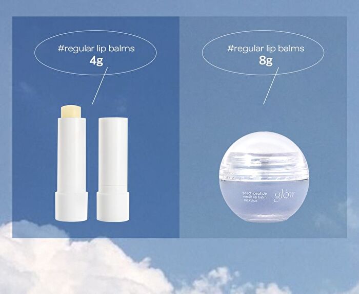 glow Peach Peptide Lip Balm - 3 Types - #PalePink