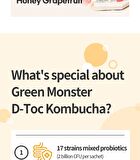 Green Monster D-Toc Kombucha - 6 Types - Flat Peach