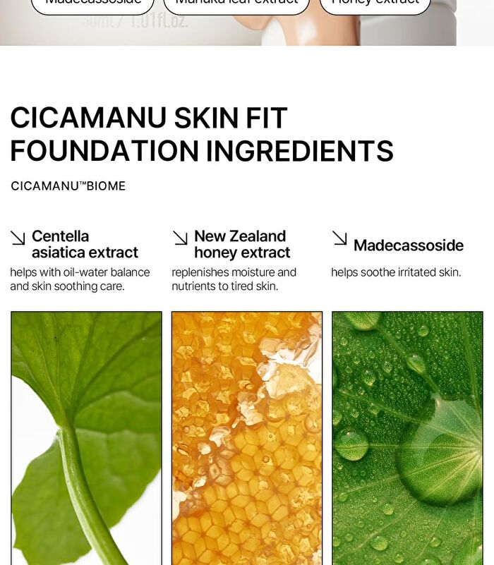 Cicamanu Skin Fit Foundation - 3 Colors - #0.5