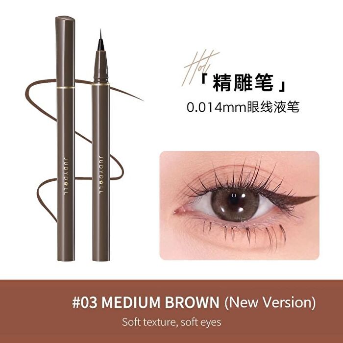Slim Liquid Eyeliner - 4 Classic Ultra-Fine Colours - #01 Black - 400mg (new version)
