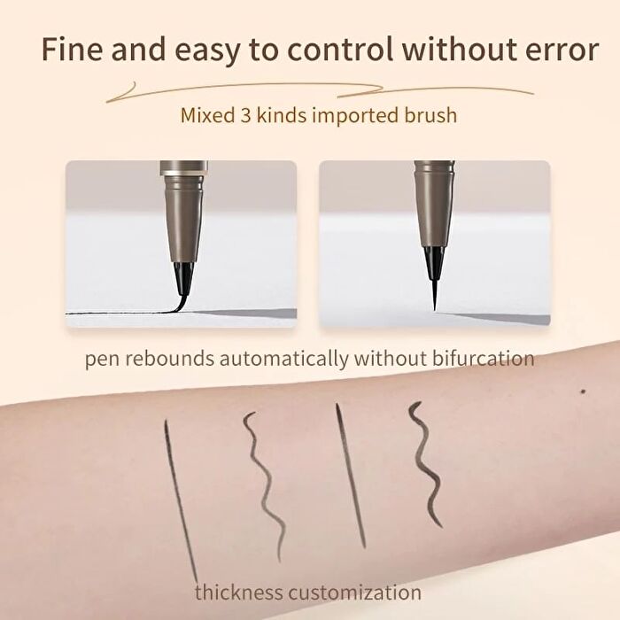 Slim Liquid Eyeliner - 4 Classic Ultra-Fine Colours - #01 Black - 400mg (new version)
