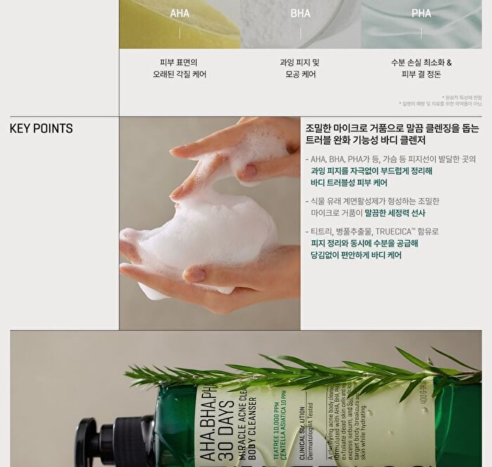 AHA, BHA, PHA 30 Days Miracle Acne Clear Body Cleanser - 400g