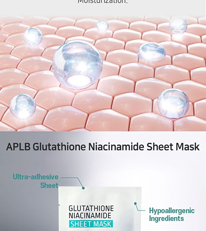 Aplb Glutathione Niacinamide Sheet Mask Set - 25ml x 10 Sheets