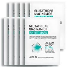 Aplb Glutathione Niacinamide Sheet Mask Set - 25ml x 10 Sheets