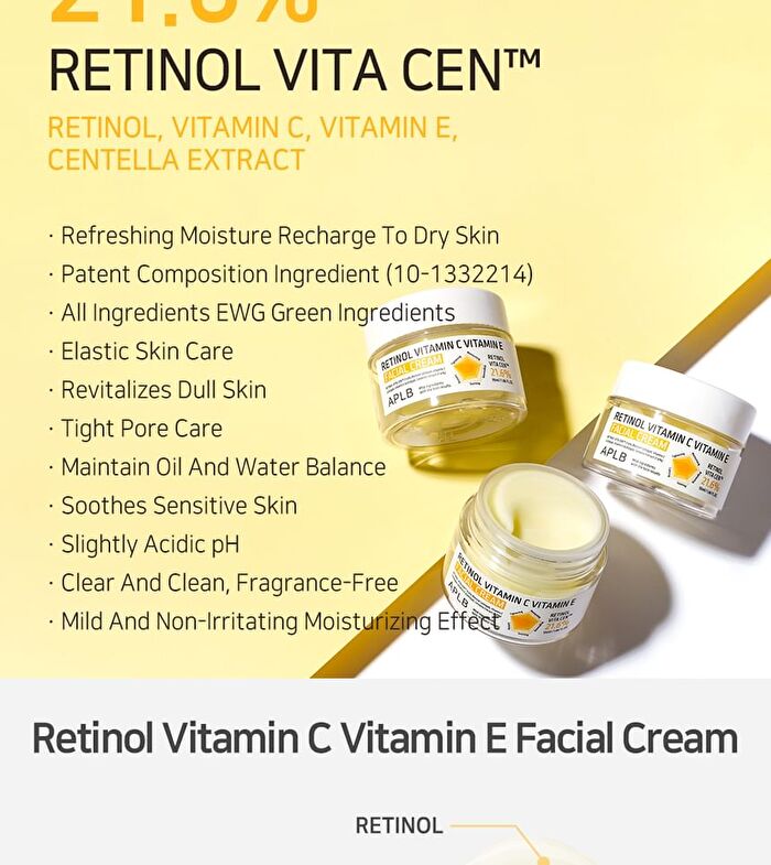 Aplb Retinol Vitamin C Vitamin E Facial Cream Set - 2 pcs