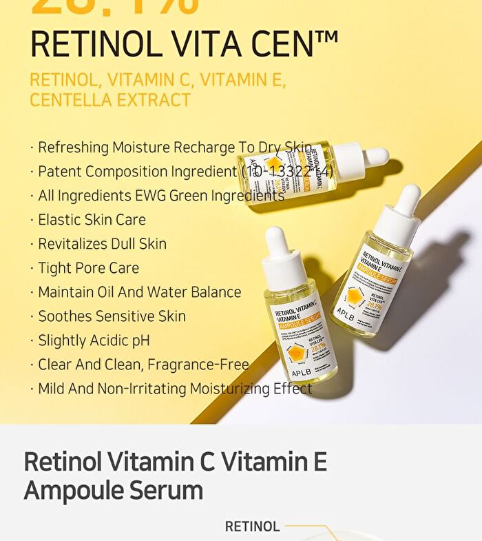 Aplb Retinol Vitamin C Vitamin E Ampoule Serum Set - 2 pcs