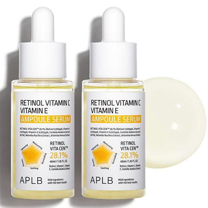 Aplb Retinol Vitamin C Vitamin E Ampoule Serum Set - 2 pcs