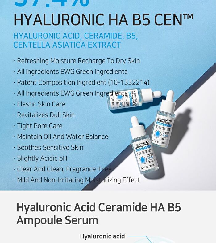 Aplb Hyaluronic Acid Ceramide HA B5 Ampoule Serum Set - 2 pcs