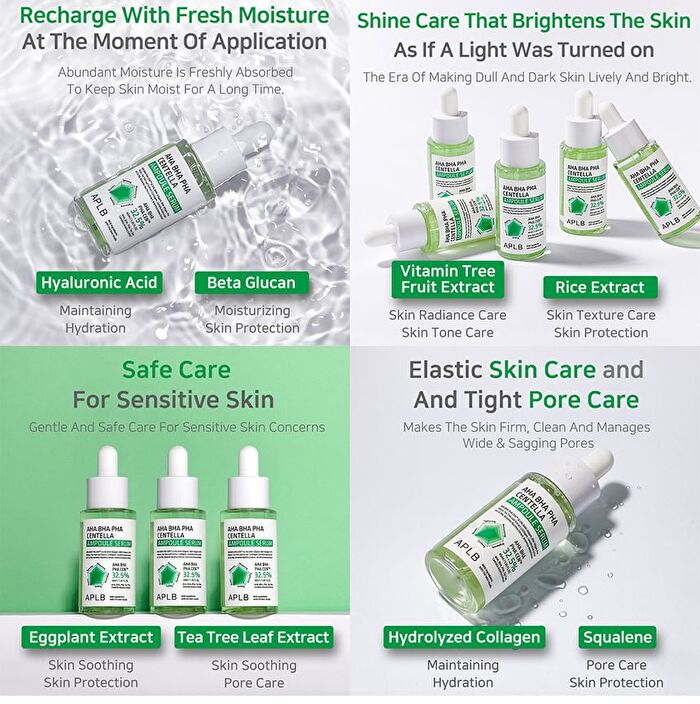 Aplb AHA BHA PHA Centella Ampoule Serum Set - 2 pcs