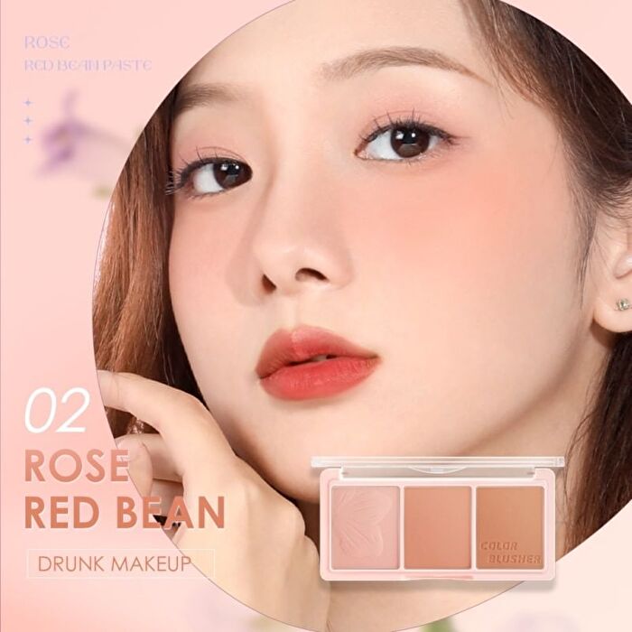 Multi Blush Palette - 2 Colors - #02 Rose Red Bean - 13.5g