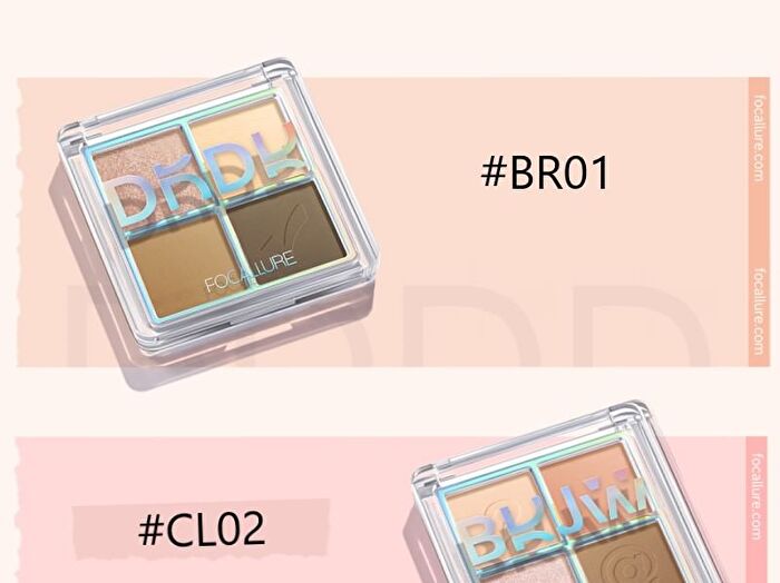 4 Colors Eyeshadow Palette - BDJW - #CL02 - 4.5g