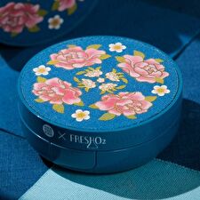 Treasured Palace Museum Series Enamel Floral Porcelain Skin Cushion Compact SPF 50+ PA+++ - 02 Natural