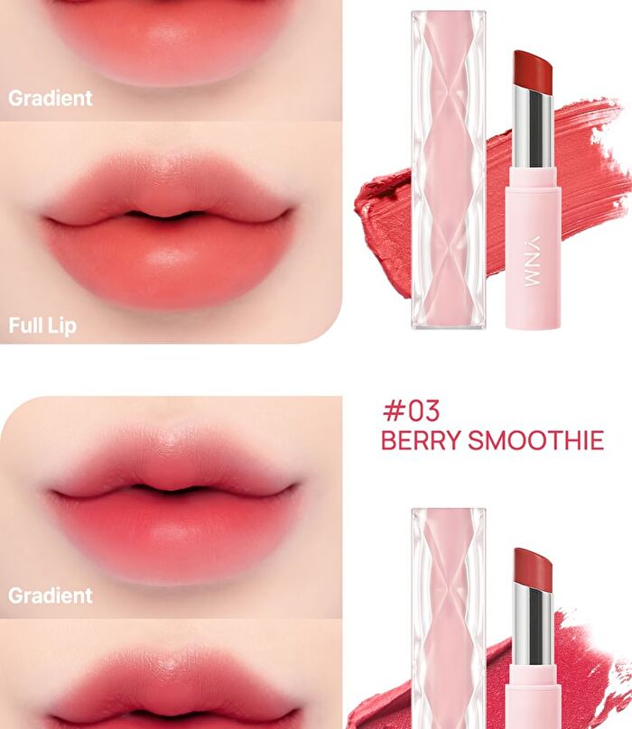 Ynm Cream Matt Lipstick - 6 Colors - #03 Berry Smoothie