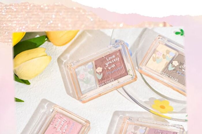Gogo Tales Highlight Blush Palette - 2 Colors (2-3) - #G03 Purple - 7.6g