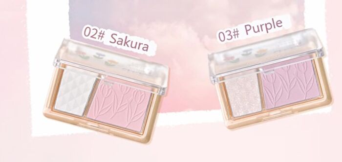 Gogo Tales Highlight Blush Palette - 2 Colors (2-3) - #G02 Sakura - 7.6g