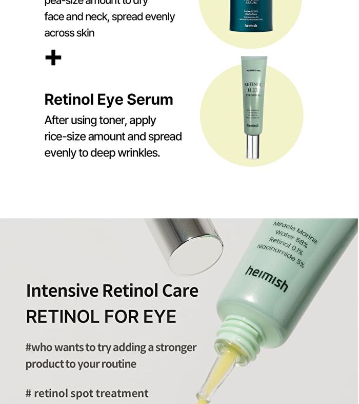 heimish Marine Care Retinol 0.1% Eye Serum - 2024 Version - 30ml