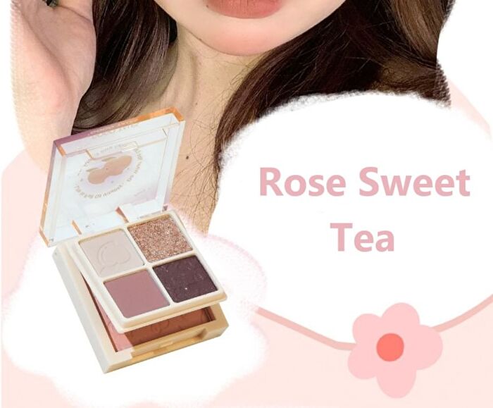 Gogo Tales Eyeshadow & Blush Palette - Rose Sweet Tea - #G05 Rose Sweet Tea - 10.2g