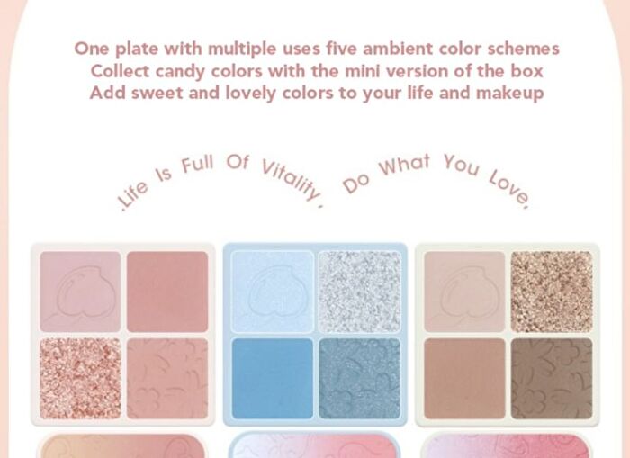Gogo Tales Eyeshadow & Blush Palette - Rose Sweet Tea - #G05 Rose Sweet Tea - 10.2g