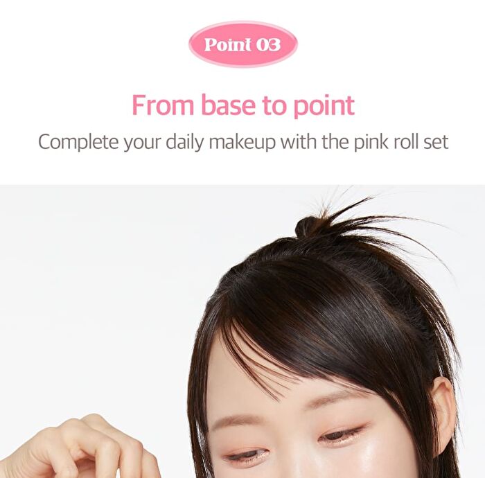 Coringco Pink Roll Make Up Brush Set - 6 pcs