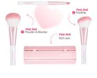 Coringco Pink Roll Make Up Brush Set - 6 pcs
