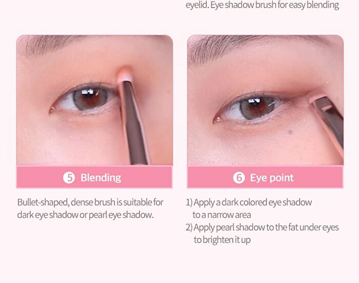 Coringco Pink Roll Make Up Brush Set - 6 pcs